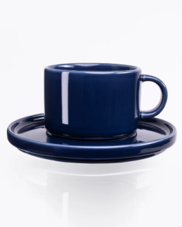 Stackable cup & saucer