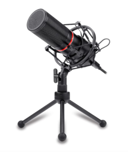REDRAGON BLAZAR Cardioid USB Gaming Mic and Tripod – Black