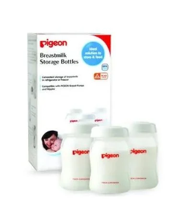 Pigeon 6119 3-Piece Milk Storage Bottle Set (with Sealing Discs)