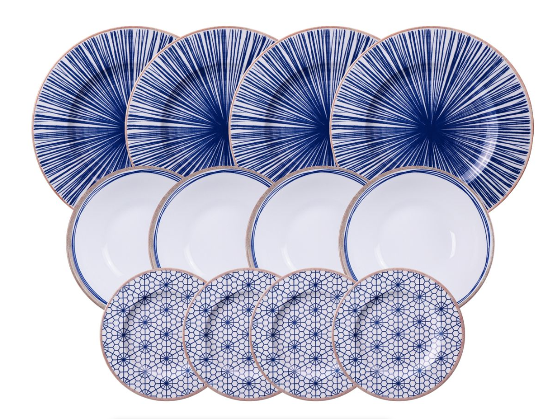Tramontina 12-piece Abstratta Plate Set