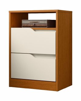 Sole | Nightstand Sole |  Cinnamon/Off White| 2 drawers