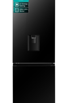 347L Black Combi refrigerator with water dispenser