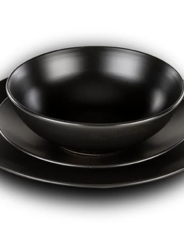 Black Forest 18pc Black Dinner Set