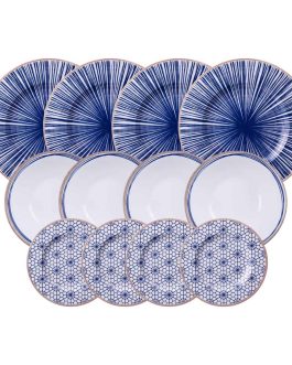 Abstratta Porcelain Plate Set 12pc