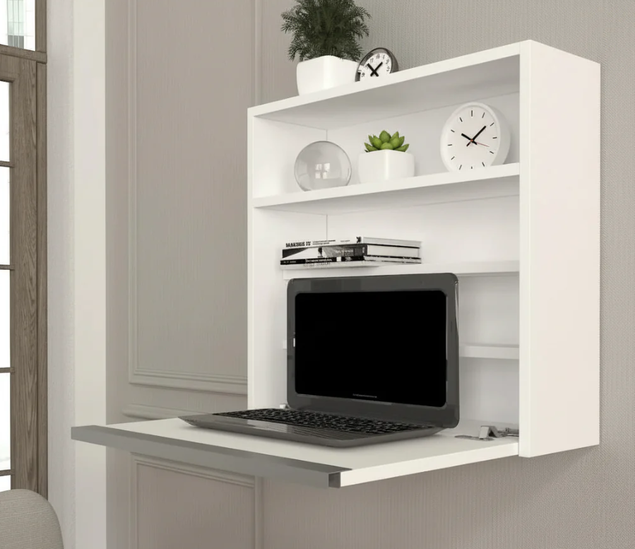 Amoire Violin Laptop Desk White