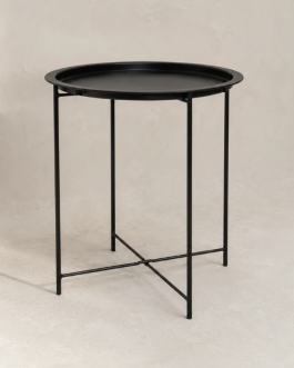 Armoire Oval Folding Coffee Table | Black