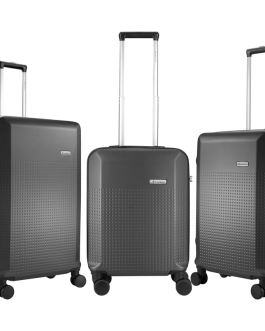 Travelwize Cyclone ABS 4-Wheel Spinner 3-Piece Luggage Set - Granite
