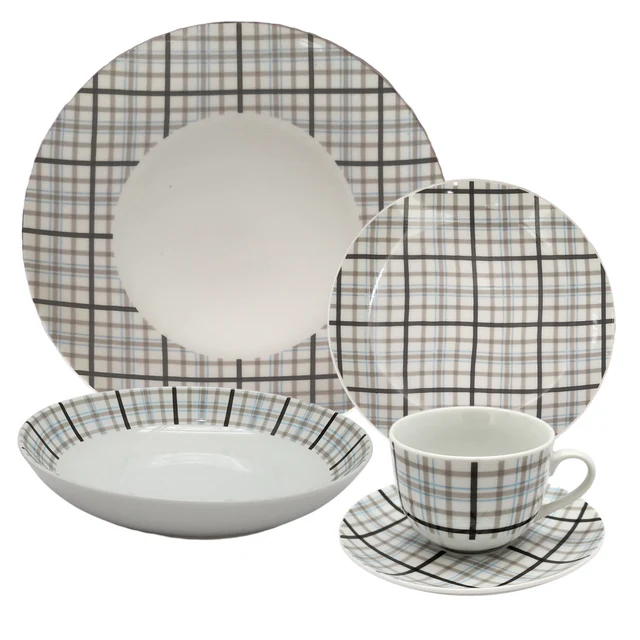 Plaids Dinner Set- 20pc