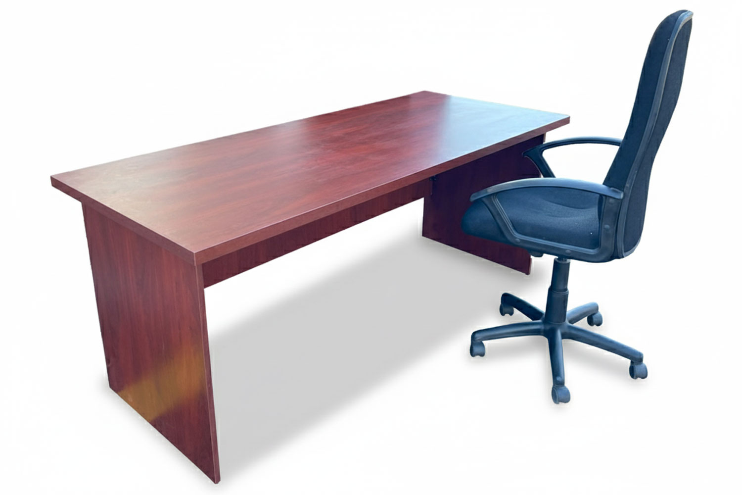 IQ Desk Frame: Mahogany Desk