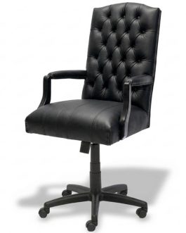 Genuine Leather Button-Back Office Chair