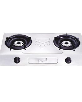 TOTAI 2 BURNER STAINLESS STEEL TABLETOP GAS STOVE