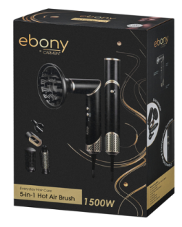 Carmen 5-in-1 Hot Air Brush - Ebony